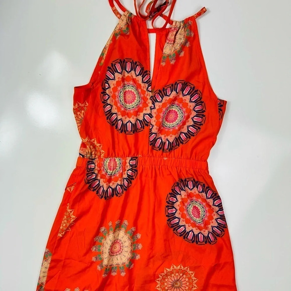 Orange Halter Casual Dress Size‎ Small - Picture 6 of 13